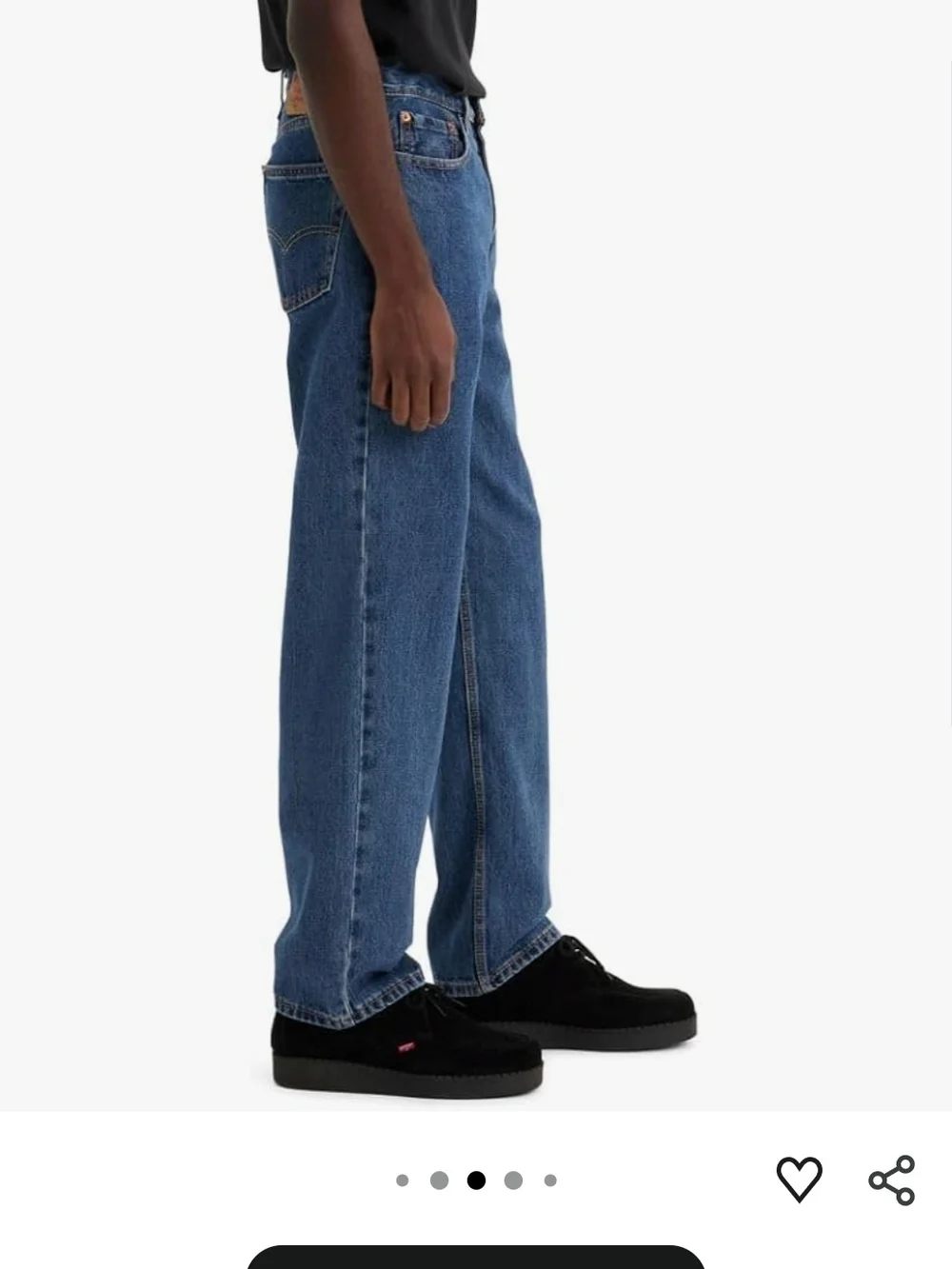 NEW mens Levi's 505 Regular Dark Stonewash Relaxed Fit Men's Jeans - Blue 32x34